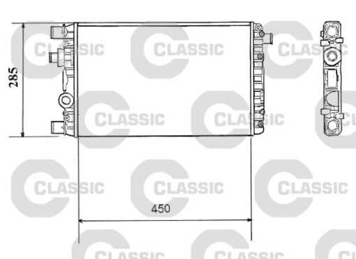 X Radyatör Classıc Fıat Seıcento 1.1 98-10 23x285x450 Ac /- - 46558704