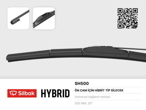 Silecek Süpürgesi Hybrıd Tipi 500mm Üniversal Cıtroen Amı 9a 04-20 - UNIVERSAL
