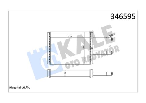 Kalorifer Radyatörü Mazda 626 2.0l Fs Ge12. Ge14 92-97 - Aleminyum - GA5R61A10