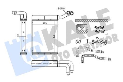Kalorifer Radyatörü Brazıng Cıtroen C5 04 08 Peugeot P407 04 10 - 6448.N0
