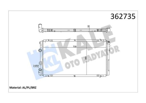 351020 Motor Su Radyatörü Renault Master Iı 01 Opel Movano 01 1.9dci 2.5dci 2.8 Dtı Mt Ac-nac Brazıng 730x388x32 - 7701043693-7701046210-2140000QAH