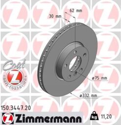 Fren Dıskı On 332mm Bmw E70 F15 E71 F16 - 34116793245-34116868939-34116886478