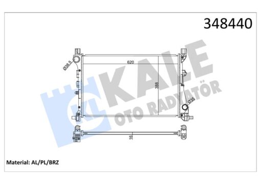 Motor Su Radyatörü Fıat Egea 15 1.3d Mtj 1.4 Al-pl-brz 620x388x16 - 52052220-52015588