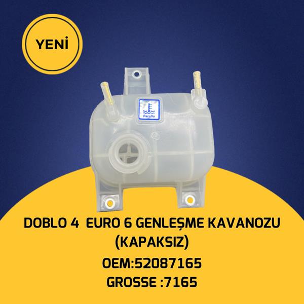 Radyatör Ek Su Deposu Genleşme Kavanozu Kapaksız Doblo Iv 1.3 Euro 6 - 52087165