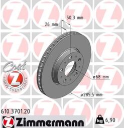 Ön Fren Aynası Volvo S60 00-10 S80 98-06 V70 97-07 Xc70 00-07 285x5dl Küçük Tip 986479210-df4238 - 272403-31262706