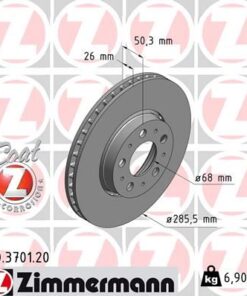 Ön Fren Aynası Volvo S60 00-10 S80 98-06 V70 97-07 Xc70 00-07 285x5dl Küçük Tip 986479210-df4238 - 272403-31262706