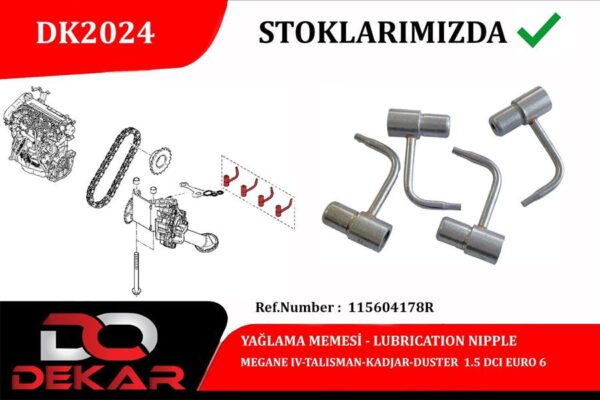 Yağlama Meme Tk. Megane Iv-talısman-kadjar 1.5 - 115604178R