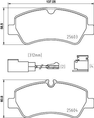Arka Dısk Balata Cıft Teker Transıt V363-v.362 12 - BK312M008-2006029