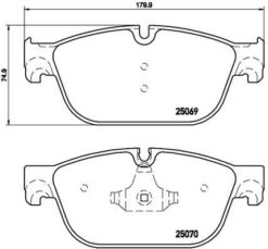 Ön Fren Balatası Peugeot P407 04 10 P508 10 18 C5 08 14 C6 09 12 Ds5 09 15 180mm - 4254.73-1610104080-1611839380