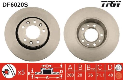 Ön Fren Diski Expert-jumpy-scudo-proace 07 280x28x5 Havalı Abs Sız Araçlar İçin - 4249.J9-4249.87-SU001A1063