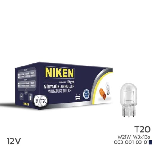 Nıken T20 Dipsız Ampul 93 W21w W3x16s 12v 10lu