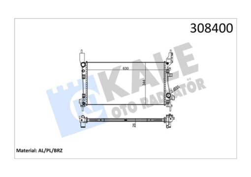 Radyatör Fıorıno 08 1.3mtj Mek Ac 630x344x26 - 51790636