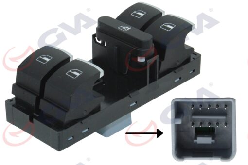 Cam Açma Anahtarı Sol Golf 6 09-12 -jetta 11-17 -passat 10-14 -tıgunan 08-18 -touran 10-15 - Amarok 11-16 - 5K4959857A-5K4959857-5K4959857AXSH