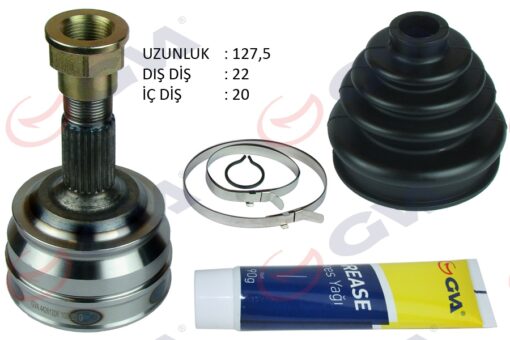 Aks Kafası Dış Ön Fıat Tempra 1.4i 92-99 22x20x46.8 127.5mm - 92601903-7659169