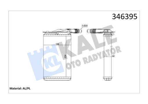 346395 Kalorifer Radyatörü Kng-kng Express 1.4-1.6 16v-1.5 Dcı-1.9dtı-1.9dcı 234x158 - 7701205538-2711500QAE