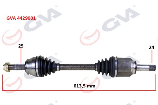 Komple Aks Sol Doblo 1.9 Jtd 01 Doblo-albea 1.3 Mtj 05 613.5mm - 46307674