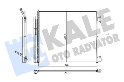 Kondenser Kadjar-koleos-espace 15 Qashqaı-x-traıl 13 1.2 1.5/1.6dcı 12v Kurutuculu 12mm Al/brz 536x476.6x12 921009251r-9211000q0a - 921004BE0A-921004EA0A-921006951R