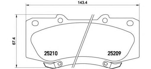 Ön Fren Balata Toyota Hılux 2.5l 2kdftv Kun35 Vıgo 4x4 10- - 044650K240-044650K260-044650K320