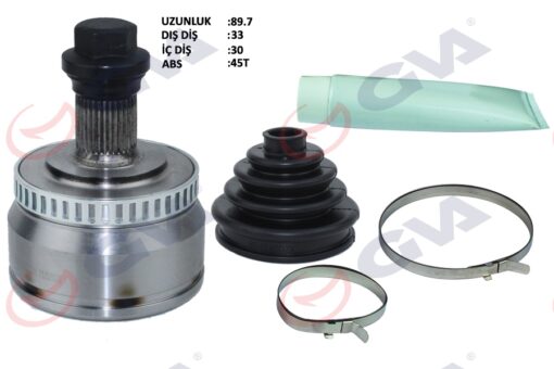 Aks Kafası Dış Ön A4-passat 1.8t 96-01 Abs Li 45 Diş 33x30x53 92mm - 8D0498099B-8D0498099-8D0407305G