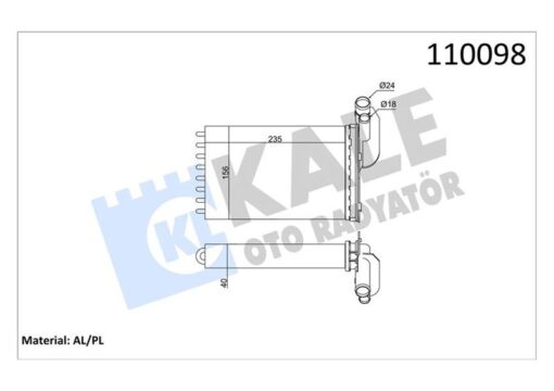 Kalorifer Radyatörü Mgn I-clıo I-r19 234x157x42 2 Sıra Al Pl Sistem - 7701204680-7701033457