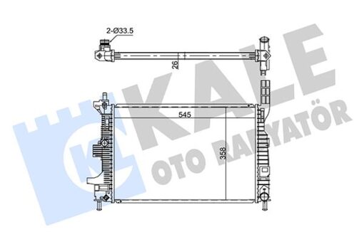Motor Su Radyatoru Focus Iıı 1.5tdcı 1.6tdcı 95ps 115ps 12 Yenı Connect 14 1.5tdcı 1.6 Tdcı Olcu 545 358 26 - BV618005BD-1703514-1720432-1804847