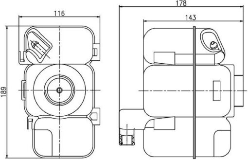 Genleşme Tankı Radyatoru Yedek Su Deposu Volvo S60/ V70/ S80/ Xc90 - 30741154-30723929-30741973