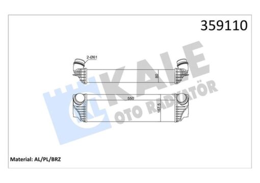 Turbo Radyatoru Bmw N47 N57n F10 F11 F01 F07 - 17517805629-17117805629