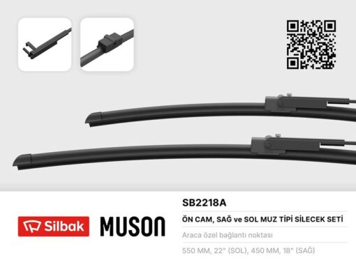 Silecek Süpürgesi 550/450mm Muz Tipi Astra H - 95516010-1272108