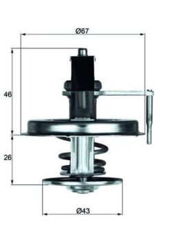 Termostat 84 C Mercedes S-class M116 M117 W126 C126 - A1162000215