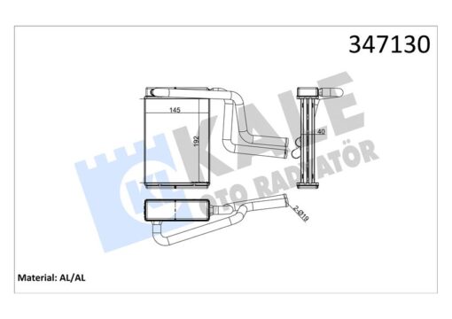Kalorifer Radyatörü Mondeo I-ıı-ııı 93 01 195x148x42 Brazing - 98BW18476AA-1114283-7061626