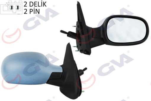 Dış Dikiz Aynası Sağ Megane 99 Mekanik Sensörlü Astarlı Konveks 2 Fiş Vm-129psr - 7701471859