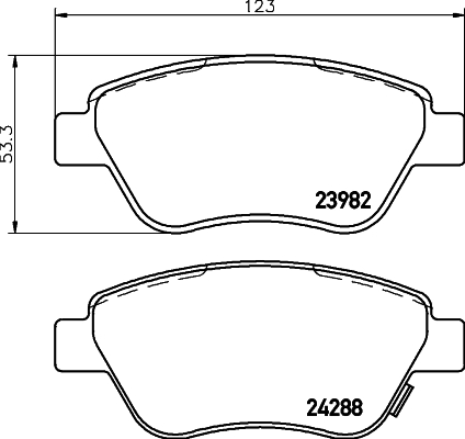 Ön Fren Balata Opel Corsa D 1.0l 1.2l 1.3l Cdtı 1.4l Küçük Tip 06- / Adam 14- / Fıat Doblo 05-1 0 / Panda 04-10 - 1605226-93169174-77364919-93169254