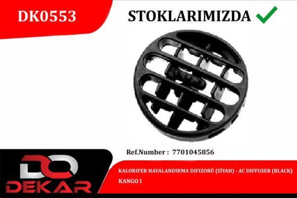 Kalorıfer Havalandırma Dıfızor Sıyah Kango I - 7701045856
