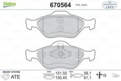 Ön Balata Fıesta 1.4tdci Absli 00 Fusıon 02 Mazda 121 96 Mazda 2 03 - TAMT2K021FSTL-YS6J2K021DC-WVA23202