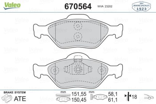 Ön Balata Fıesta 1.4tdci Absli 00 Fusıon 02 Mazda 121 96 Mazda 2 03 - TAMT2K021FSTL-YS6J2K021DC-WVA23202