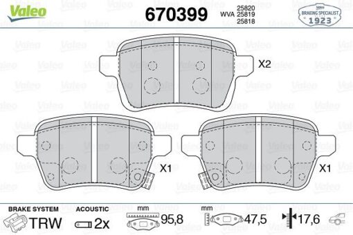 Arka Fren Balatası Opel Corsa E 14 19 Adam 14 19 15 Jant Rpo J67 Fıat Egea 16 500l 13 264mm - 95517078-1605285-77367914-77366595