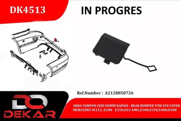 Arka Tampon Çeki Demir Kapağı Mercedes W212-e200-e250-e63-amg-e300-e350 - A2128850726