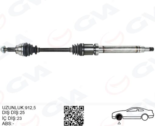 Ön Aks Komple Sağ Ford Courıer 1.5 1.6 Tcdı 14 17 - ET763B436AA-ET763B436AB