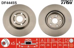 Ön Fren Aynası Adet Avensıs 2.4-2.0d-4d 03 Corolla Verso 1.8-2.0d-4d 04 295x26x5dlxhavalı - 4351205050-4351205070