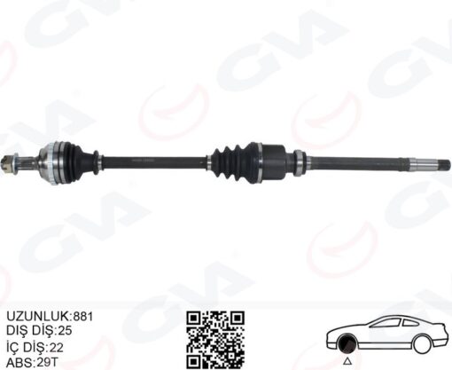 Komple Aks Sag On Peugeot 306 7b.n3.n5 1.6i M-t Abslı 29 Dıs 93-02 - 3273.R9-3273.25-3273.R8