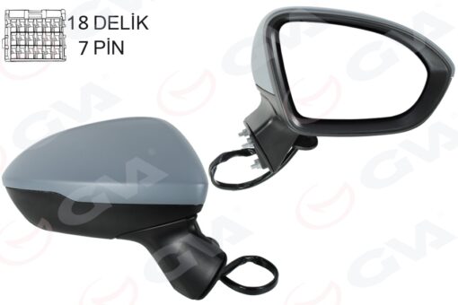 Dış Dikiz Aynası Sağ Cruze 17- Astra K 15-22 Elektrikli Katnalabilir Isıtmalı Astarlı Konveks - 13453538-13396541-13396527
