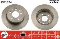 Fren Dıskı Arka Mercedes W115 C123 S123 W116 W126 W123 - A1264230012