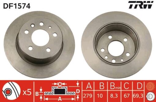 Fren Dıskı Arka Mercedes W115 C123 S123 W116 W126 W123 - A1264230012