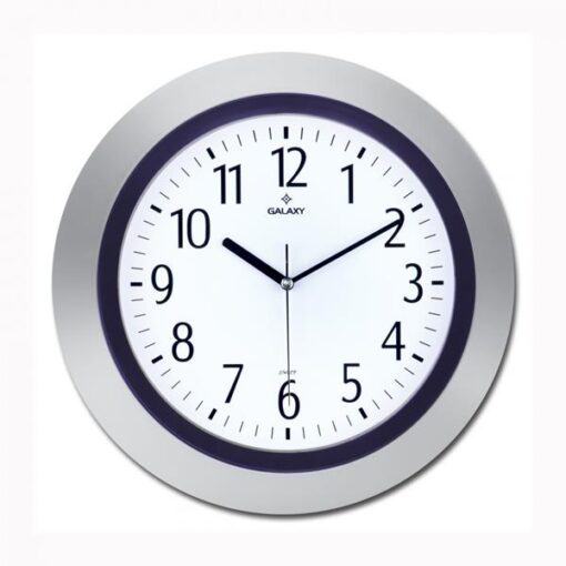 Duvar Saati Gri-mor Çerçeve Çap:33.8cm Akrilik Boyalı 2 Renk Abs Kasa Mineral Cam Sessiz Akar Makine Pvc Kadran Kadran Ölçüsü: 240mm Kadran Baskı Alanı: 150mm - SAAT 116-G