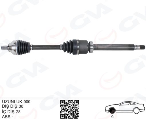 Ön Aks Komple Sag Volvo V40 Iı 2.0 12 C30 2.0 12 C70 Iı 2.0 D 08 09 V50 2.0 06 12 Otomatık Sanzıman - 36012437-31280676-31367627