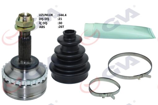 Aks Kafası Dış Ön Clıo Iı 1.4i 16v 98-05 Kangoo 98-08 Abs Li 26diş 21x30x52.2 144.5mm - 7700110484