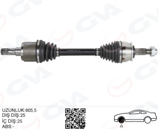 Komple Aks Sol Opel Mokka 12 1.4 Net 1.6 Cdtı Dtn-dtu-dth Chevrolet Trax 1.4-1.6 12 Manuel Vites 25 Diş - 94560845-5374155-5374155-95520647