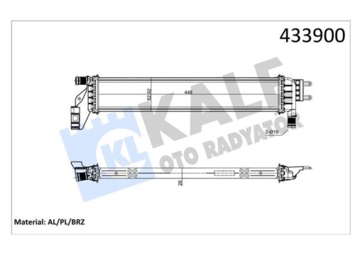 Yardımcı Su Radyatörü Renault Express 21 Dacıa Sandero Iı 12 Logan Mcv Iı 13 Dokker 18 21 Lodgy 18 Duster Iı 18 1.5dci Al/brz 448x83x26 - 214108831R