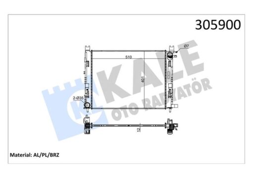 Motor Su Radyatoru Captur I 12 Clıo Iv 12 Dokker 12 Symbol Iıı 14 Sandero Iı 12 0.9 Tce 1.2 Tce 1.5 Dcı 1.6 506x414x18 - 214107326R-214100055R