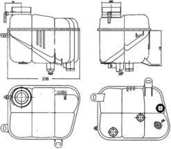 Radyator Yedek Su Deposu Mercedes S-class W140 C140 91 98 - A1405001749